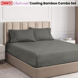Ramesses Charcoal 2000TC Cooling Bamboo Combo Set King - Front View