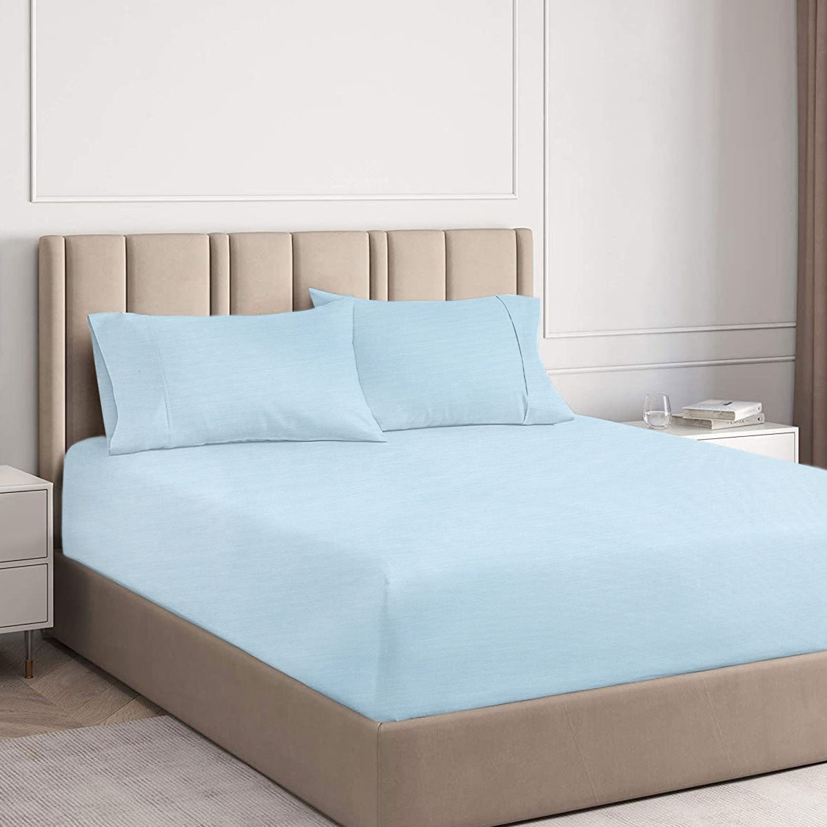 Ramesses Steel Blue 2000TC Cooling Bamboo Combo Set King Single