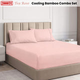 Ramesses Tea Rose 2000TC Cooling Bamboo Combo Set King - Front View