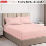 Ramesses Tea Rose 2000TC Cooling Bamboo Combo Set Single