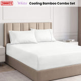 Ramesses White 2000TC Cooling Bamboo Combo Set Queen - Front View