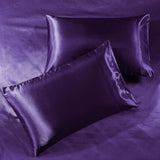 Ramesses Casablanca Satin Fitted Sheet Combo Set Violet King - Side View