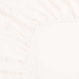 Ramesses 1000TC Linen Bamboo Fitted Sheet Combo Set White King - Top-Down View