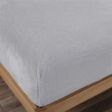 Ramesses Teddy Fleece Fitted Sheet Combo Set Grey Queen - Side View