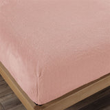 Ramesses Teddy Fleece Fitted Sheet Combo Set Rose Pink Double - Side View