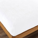 Ramesses Teddy Fleece Fitted Sheet Combo Set White Queen - Side View
