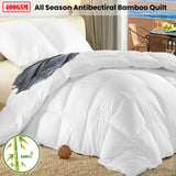 Ramesses 400GSM All Season Antibectiral Bamboo Quilt Queen - Front View