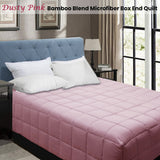 Shangri La Bamboo Blend Microfiber Box End Quilt Dusty Pink Double - Front View