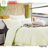 Ramesses Bamboo Cotton Quilt Cover Set Eggnog King