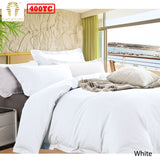 Ramesses Bamboo Cotton Quilt Cover Set White Queen
