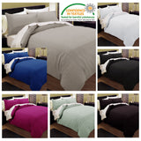 Kingtex Pintuck Quilt Cover Set Chocolate Queen - Front View