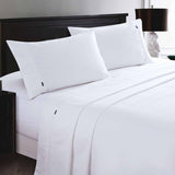 Deluxe Linen 1200TC Cotton Rich Sheet Set White King Single