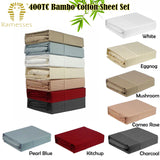Ramesses 400TC Bamboo/Cotton Sheet Set Mushroom QUEEN - Front View