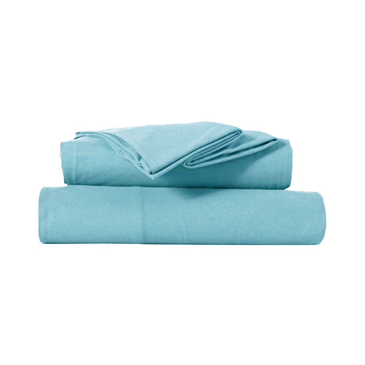 Aqua Kingtex Ultra-Soft Micro Flannel Sheet Set with 40 cm Wall for King Single