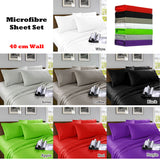 Kingtex Microfibre Sheet Set Coffee Double - Front View
