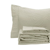 Ramesses Oatmeal Pebble Wash Linen Look Alternative Sheet Set Queen