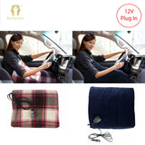 Ramesses Electric heated Car Snuggle 110 x 150 cm Red Checkered - Front View