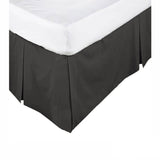 Elegant Double Box Pleated Black Valance for Bedrooms