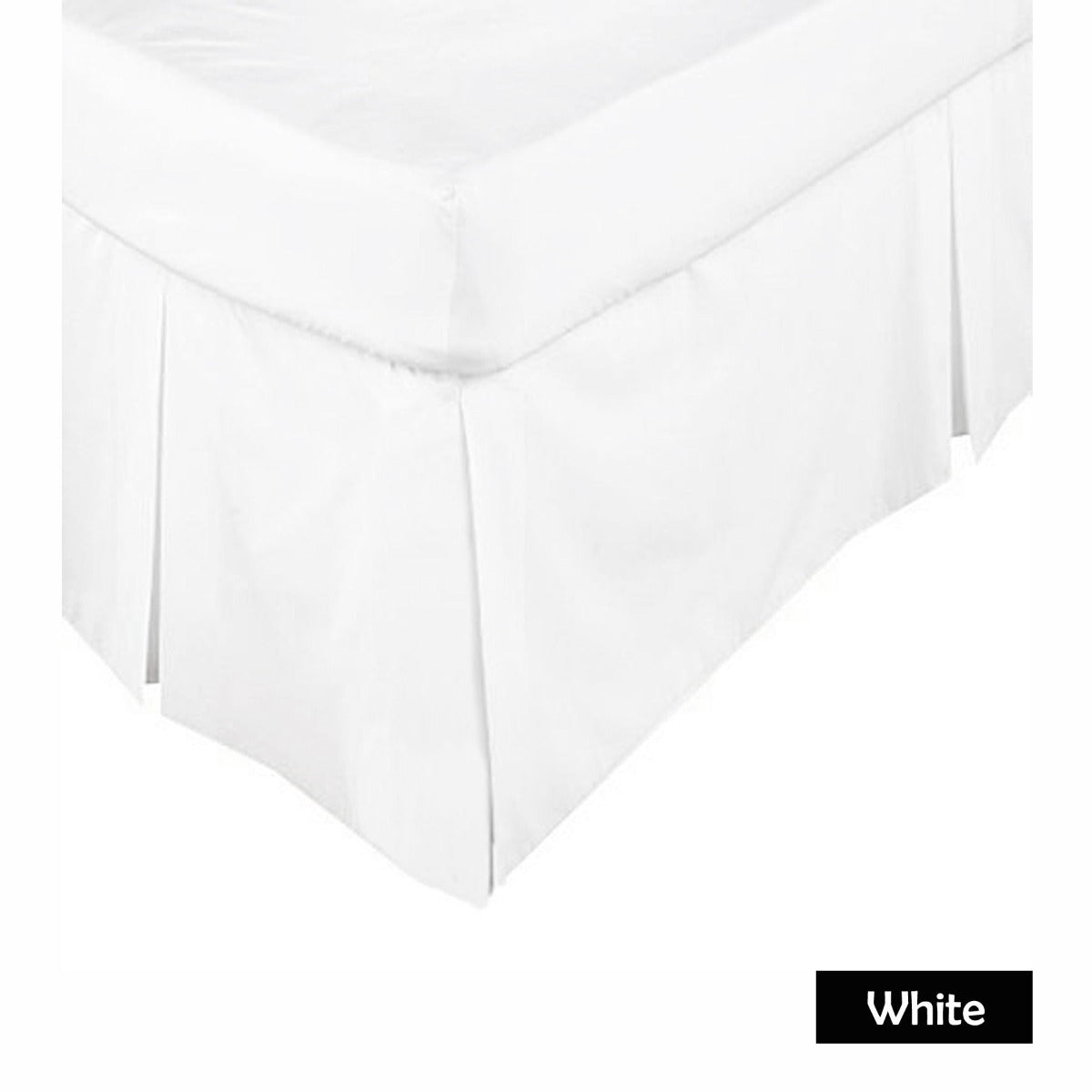 KINGDOM Box Pleated Valance White - DOUBLE