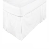 KINGDOM Box Pleated Valance White - KING SINGLE