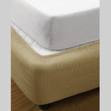 Ramesses Vertical Quilted Valance Linen KING