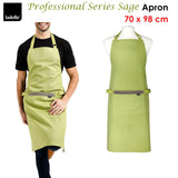 Ladelle Professional Series Sage Cotton Apron - Front View
