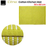 Ladelle Classic Citrus 100% Cotton Kitchen Mat Rug - Front View