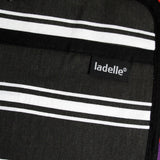 Ladelle Set of 2 Butcher Stripe Black Oven Mitt - Side View