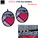 Ladelle Khloe Multi Set of 2 Pot Holders 20 x 24.5 cm - Front View
