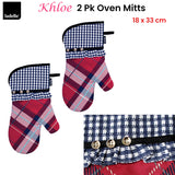 Ladelle Khloe Multi Set of 2 Oven Mitts 18 x 33 cm - Front View
