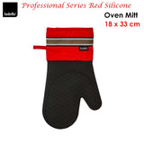 Ladelle Premium Red Silicone Kitchen Mitt - Front View