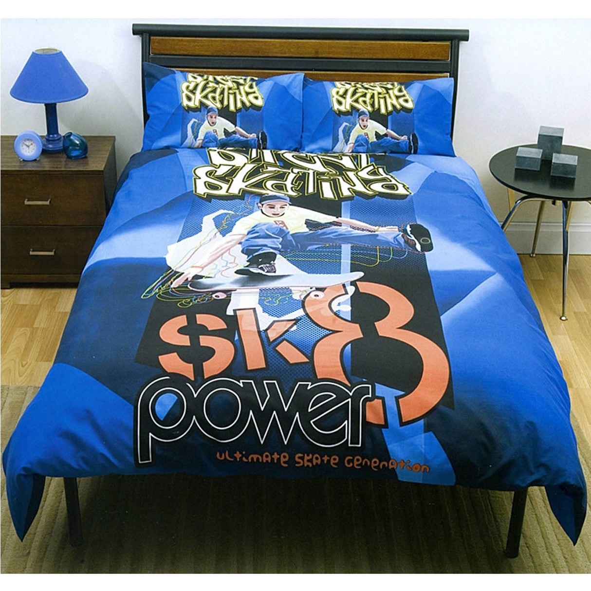 Skater Style Quilt Cover Set for Teens - Double Size