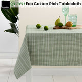 Ladelle Green Eco Cotton Rich Tablecloth 150 x 225 cm - Front View