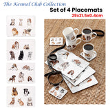 Set of 4 Kennel Club Table Placemats 29x21x0.4 cm - Front View