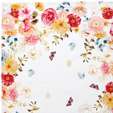 Vibrant Spring Floral Cotton Kitchen Tea Towels - Set of 2 (50 x 70 cm) - Side View