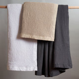 Logan and Mason Luxe 100% Cotton Waffle Blanket for Queen/King Beds - Side View