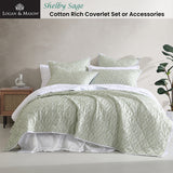Logan and Mason Shelby Sage Boho Quilted Coverlet Set for Single/Double Beds - Front View