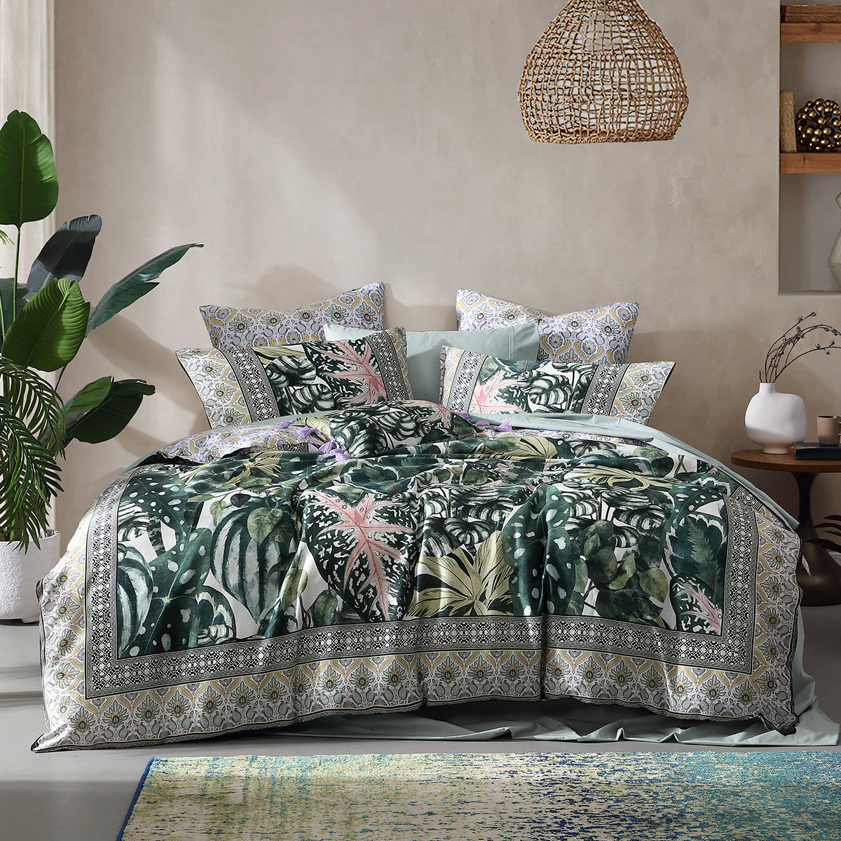 Logan and Mason 250TC Seda Multi Cotton Sateen Quilt Cover Set King