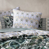 Logan and Mason 250TC Seda Multi Cotton Sateen Quilt Cover Set King - Top-Down View