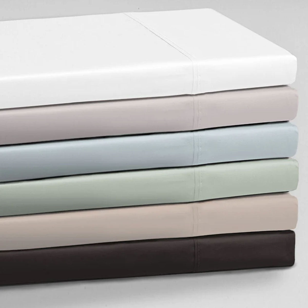 Logan and Mason 250TC Cotton-Polyester Percale White Sheet Set with 50cm Deep Fitted Sheets - Double Size