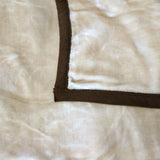 800GSM Luxury Reversible Animal Pattern Mink Blanket Queen 200 x 240 cm Lion Tiger Brown - Top-Down View