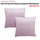 Alastairs Elegant Blush Flannel Fleece European Pillowcase Set - Front View
