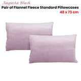 Alastairs Augusta Blush Flannel Fleece Standard Pillowcase Set - Front View