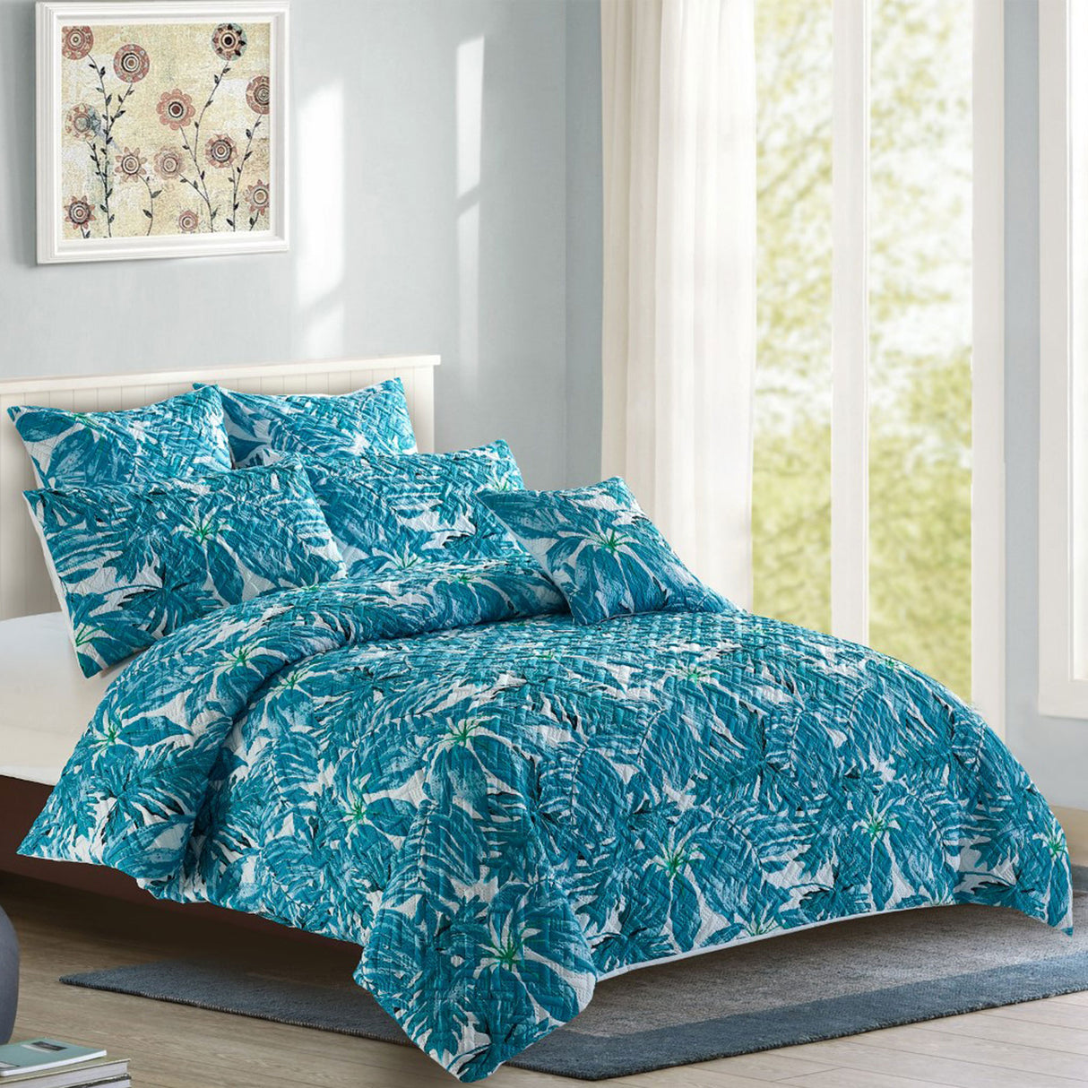 Eden Tropical Lattice Quilt Cover Set - King Size by Georges Fine Linens