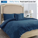 Alastairs Ruby Navy Quilt Cover Set Double - Front View