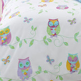 Jiggle & Giggle Owl Song Quilt Cover Set Queen - Side View