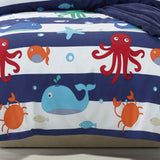 Jiggle & Giggle Sea Creature Quilt Cover Set Double - Side View
