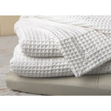 Jenny Mclean Ardent Premium Super Soft Cotton Waffle Blanket White Queen - Side View