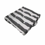 Rans Boxed Stripe Chair Cushion Pad 40 x 40 + 7 cm Black