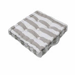 Rans Boxed Stripe Chair Cushion Pad 40 x 40 + 7 cm Grey